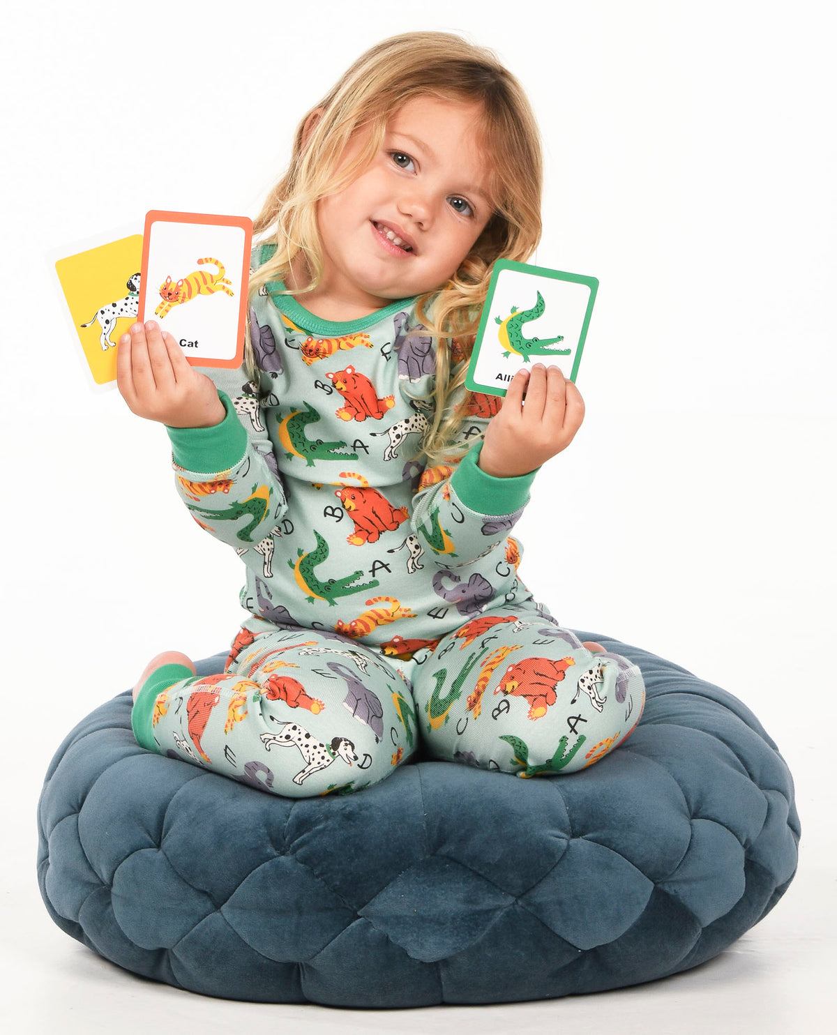 Smart Dreams - Animal Alphabet pajamas and matching flash cards