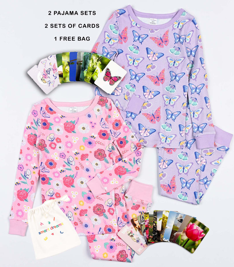 Smart Dreams BUNDLE - How Flowers Grow & Butterfly pajamas and cards