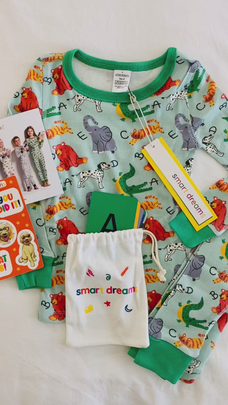 Smart Dreams - Animal Alphabet pajamas and cards